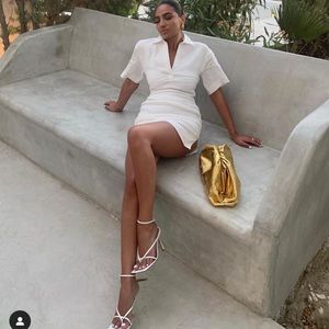 Zara rustic ruched dress